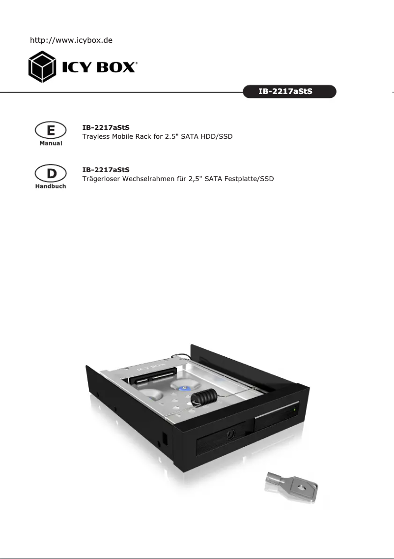 Página 1 del manual Manual de usuario Icy Box IB-2217aStS