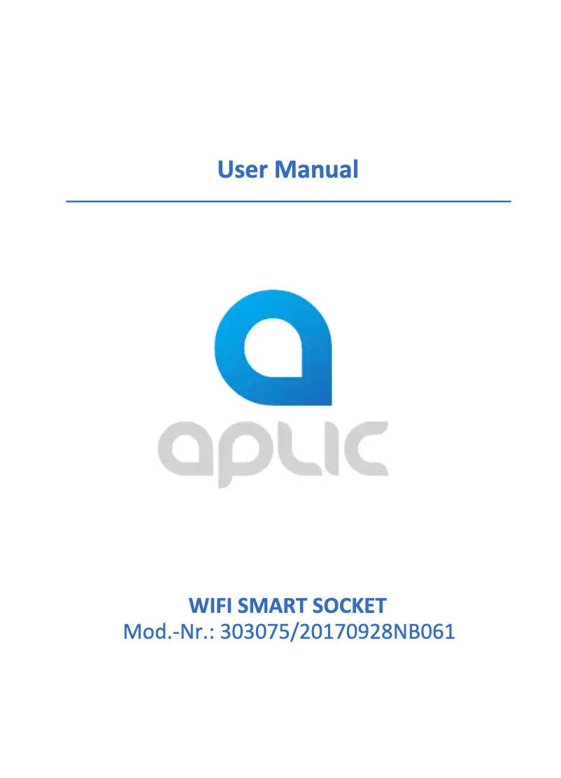 Page 1 de la notice Manuel utilisateur Aplic 303075