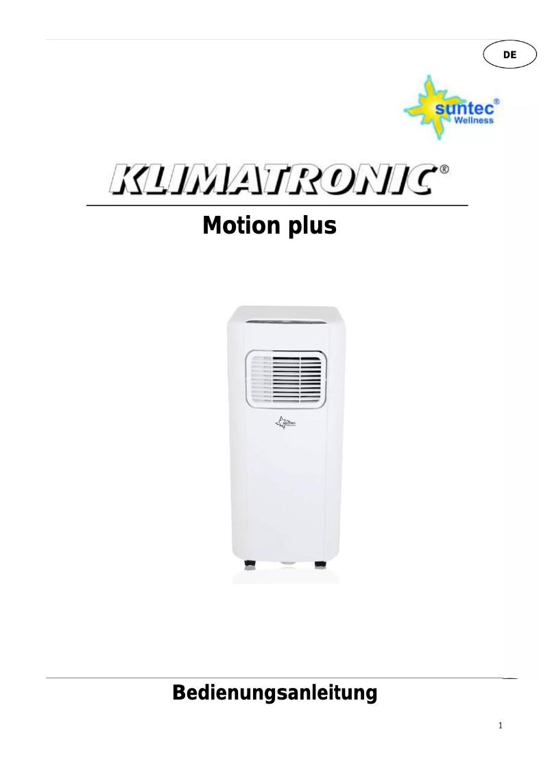 Page 1 de la notice Manuel utilisateur Suntec Motion 70+