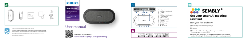 Page n°1 - Manuel utilisateur Philips PSE0501