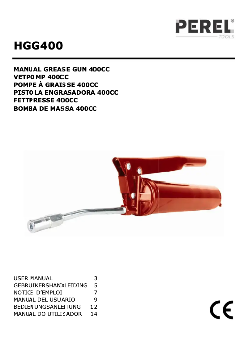 Page 1 de la notice Manuel utilisateur Perel HGG400