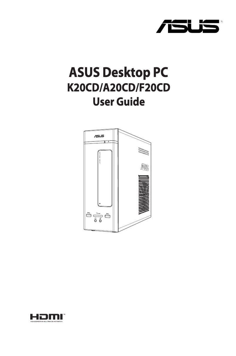 Page n°1 - Manuel utilisateur Asus VivoPC F20CD