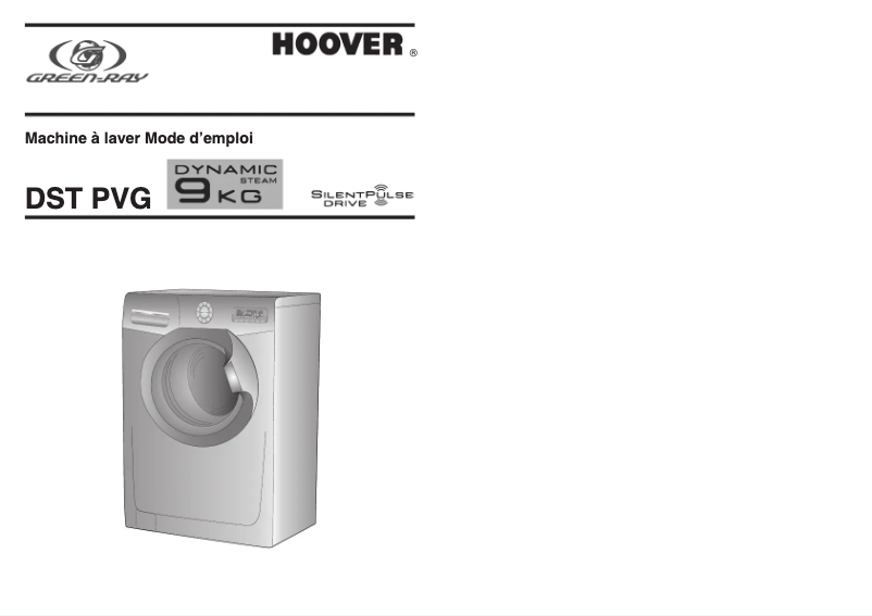 Page n°1 - Manuel utilisateur Hoover DST 9146PVG-47