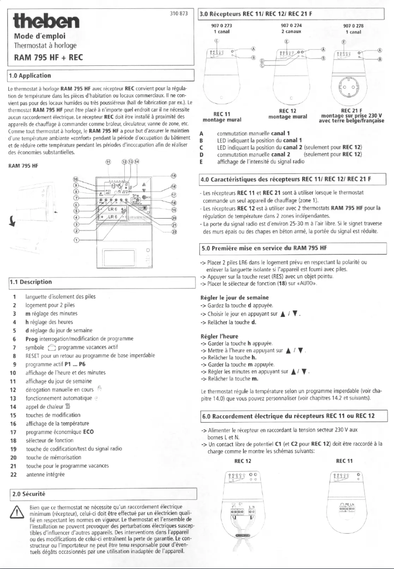 Página 1 del manual Manual de usuario Theben RAM 795 HF