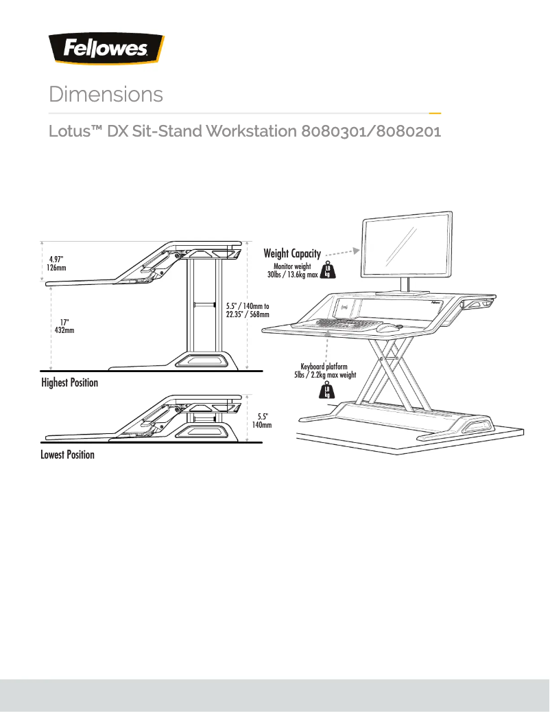 Page 1 de la notice Dessin technique Fellowes Lotus DX