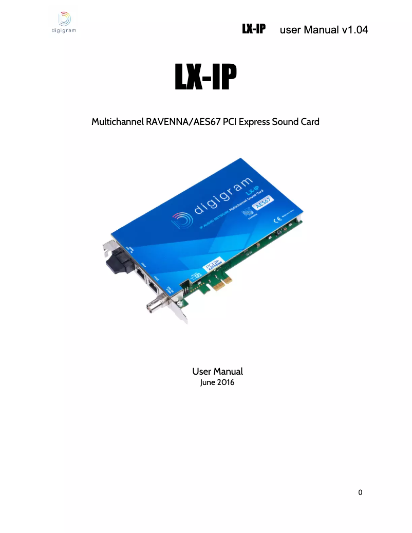 Image de la première page du manuel de l'appareil LX-IP