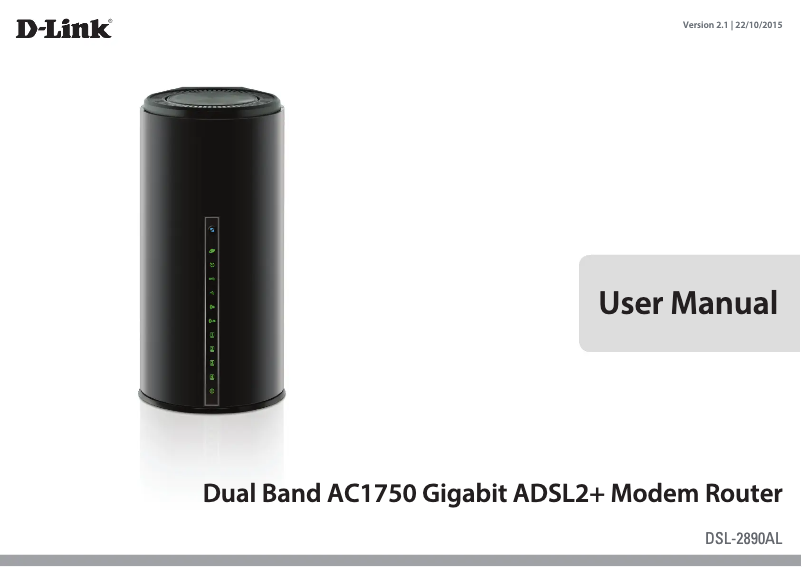 Image de la première page du manuel de l'appareil DSL-2890AL