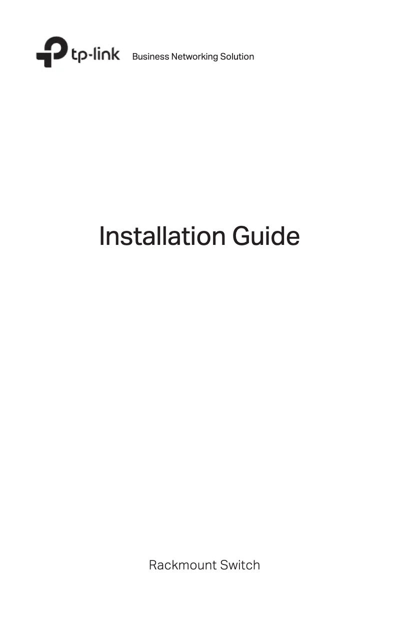 Page n°1 - Guide d'installation TP-Link JetStream T1700X-16TS