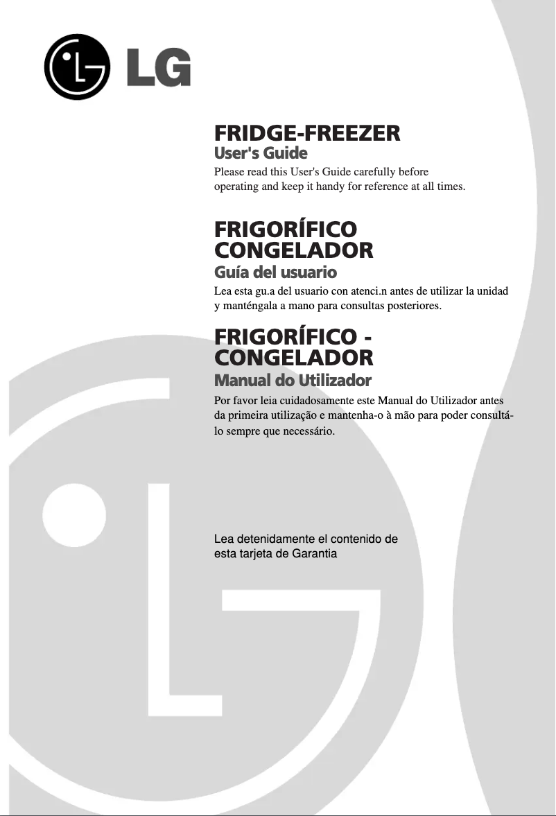 Page 1 of the manual User Manual LG GR429SEX