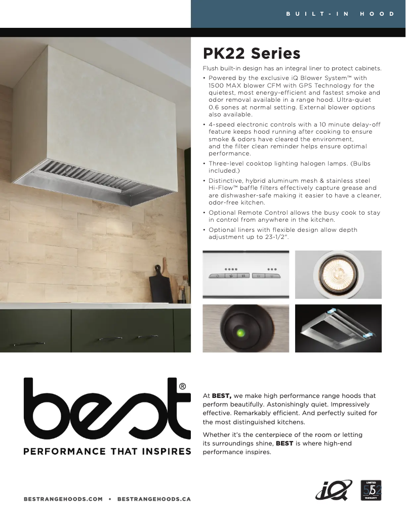 Página 1 del manual Ficha técnica Best PK2239