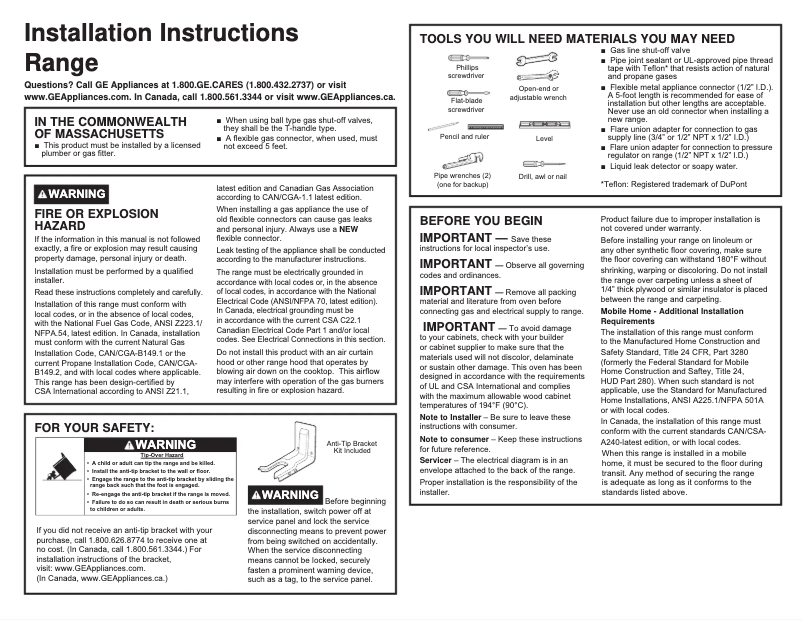 Image de la première page du manuel de l'appareil JGBS30DEKWW