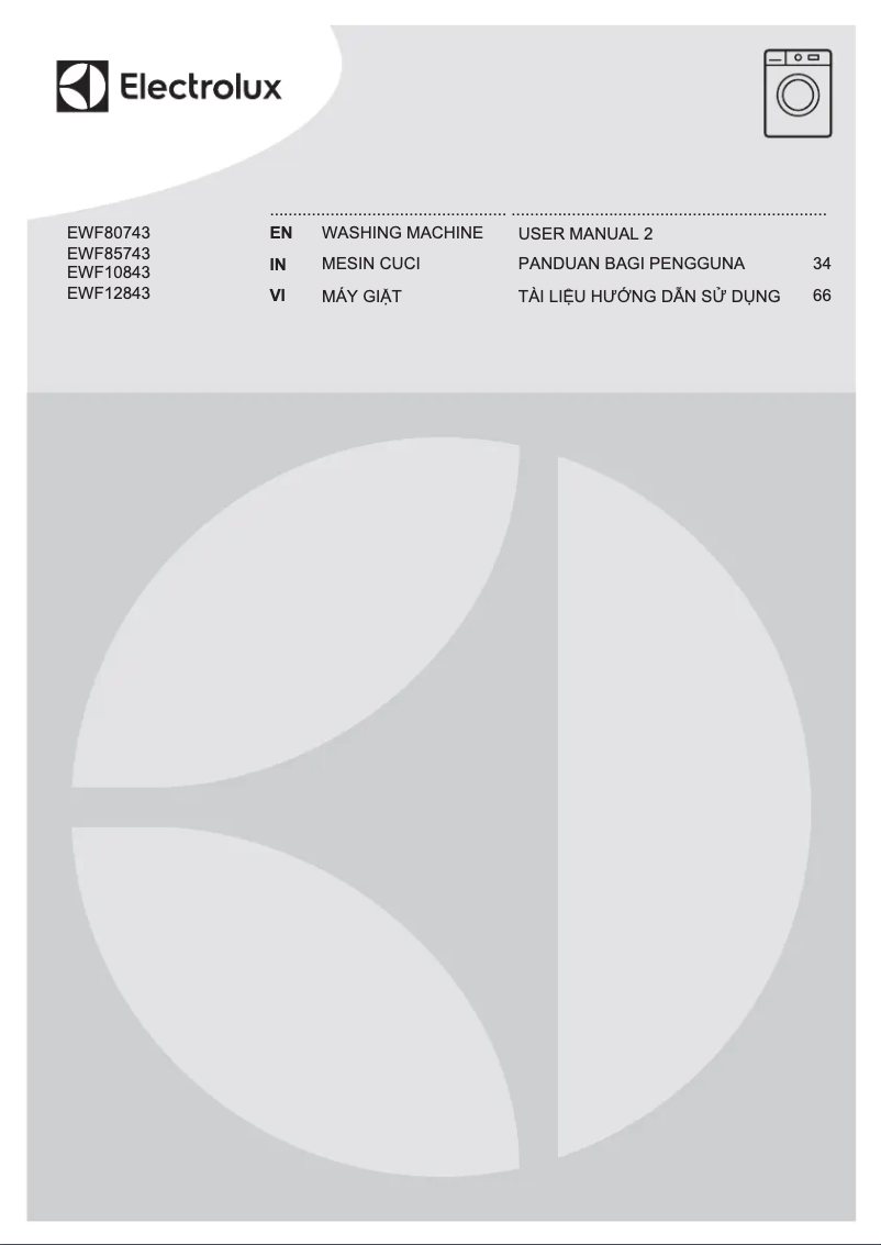 Page 1 de la notice Manuel utilisateur Electrolux EWF80743