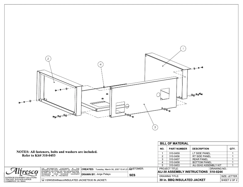 Page 1 de la notice Guide d'installation Alfresco AIJ-30