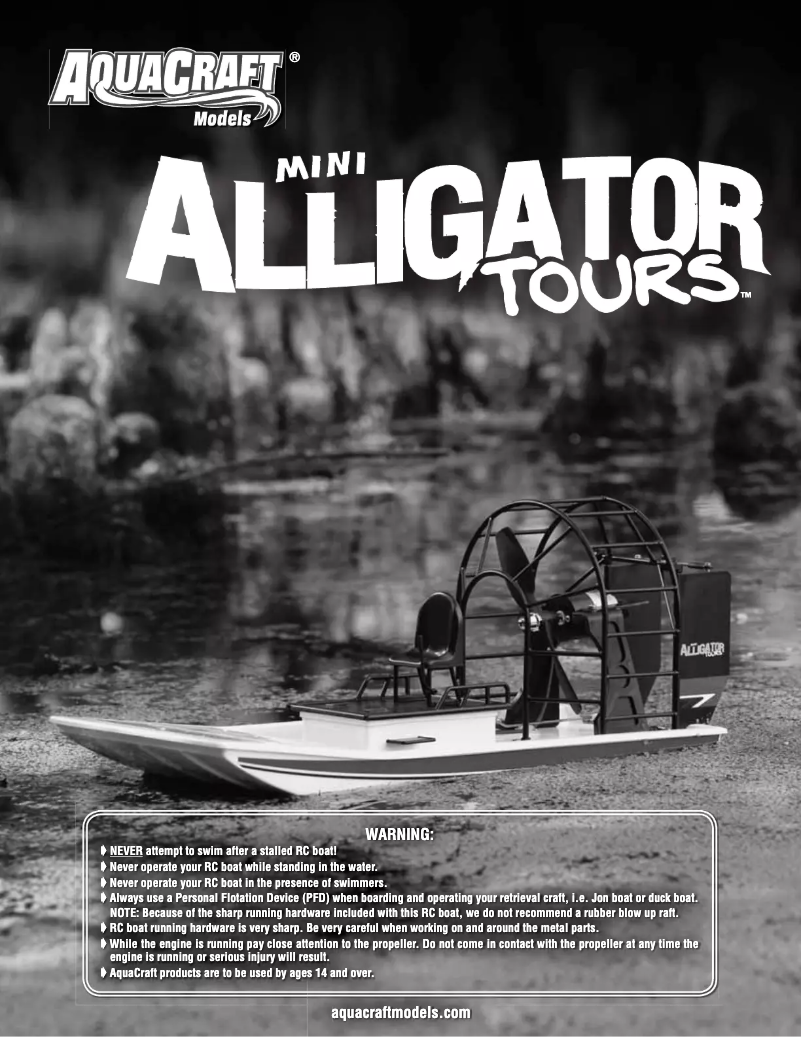 Image de la première page du manuel de l'appareil Mini Alligator Tours