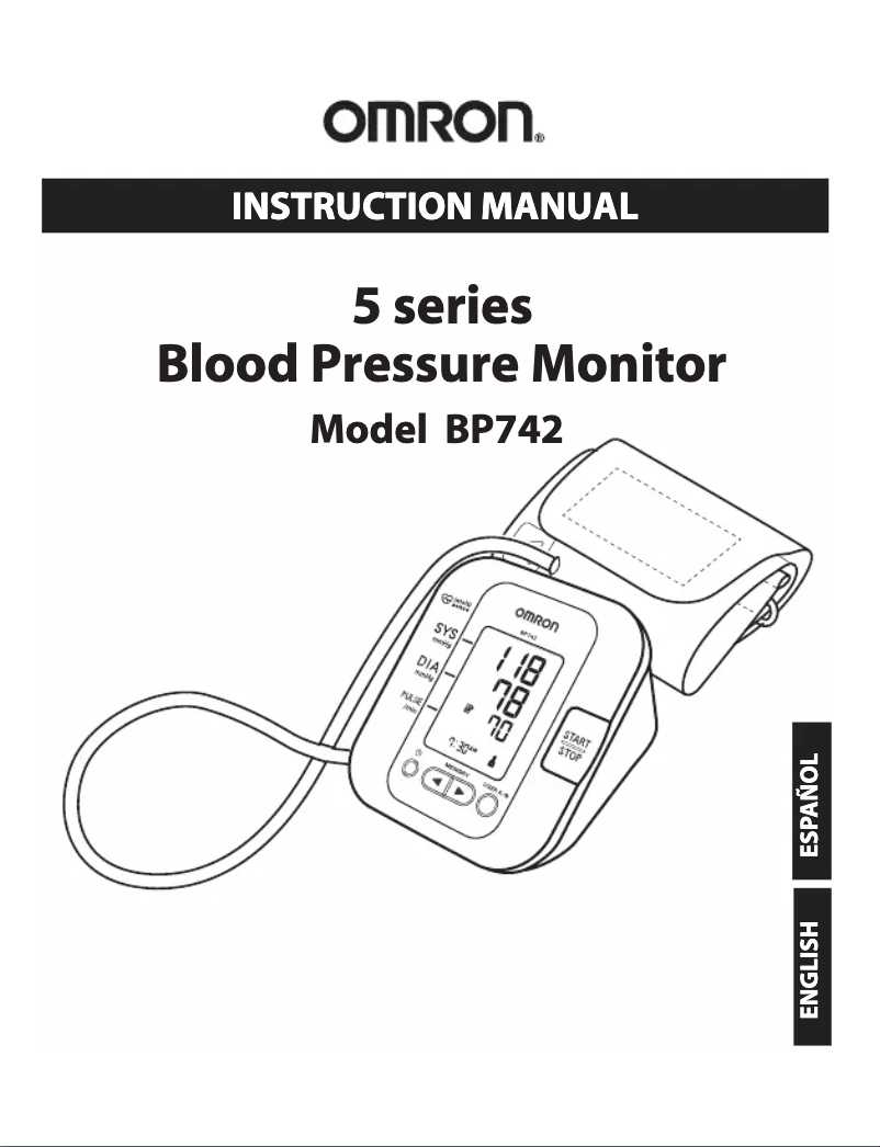Página 1 del manual Manual de usuario Omron BP742