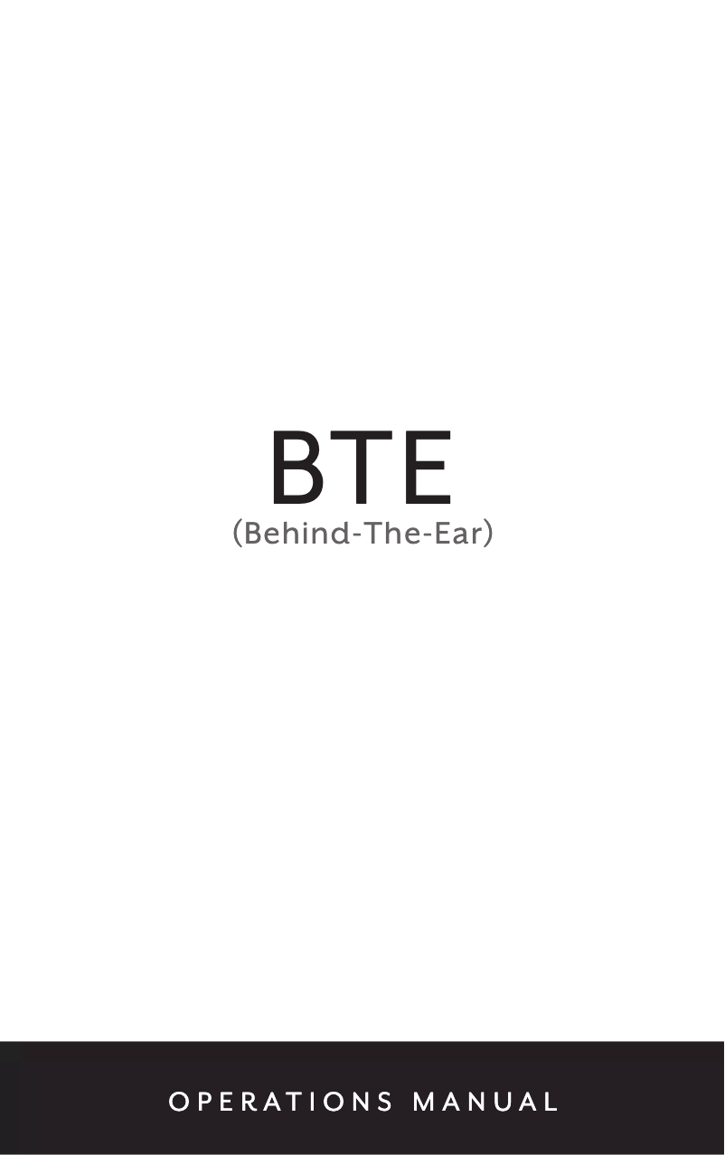 Image de la première page du manuel de l'appareil A2 BTE