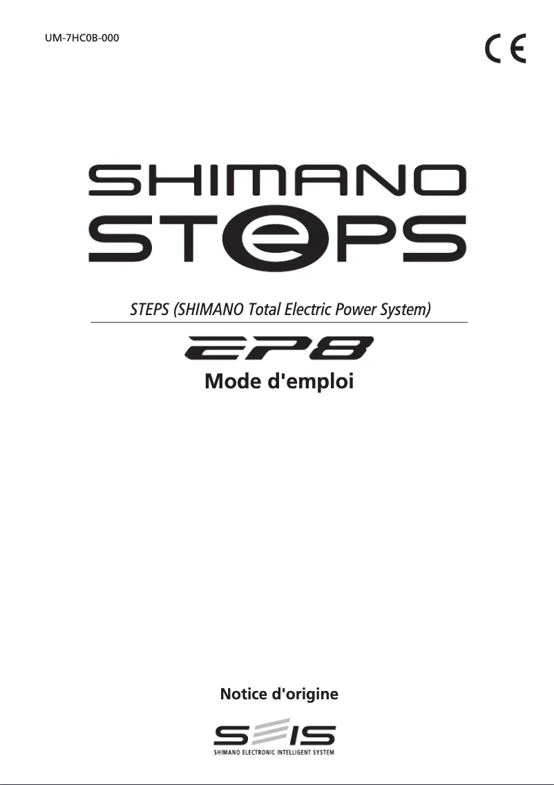 Page 1 de la notice Manuel utilisateur Shimano DU-EP800-CRG