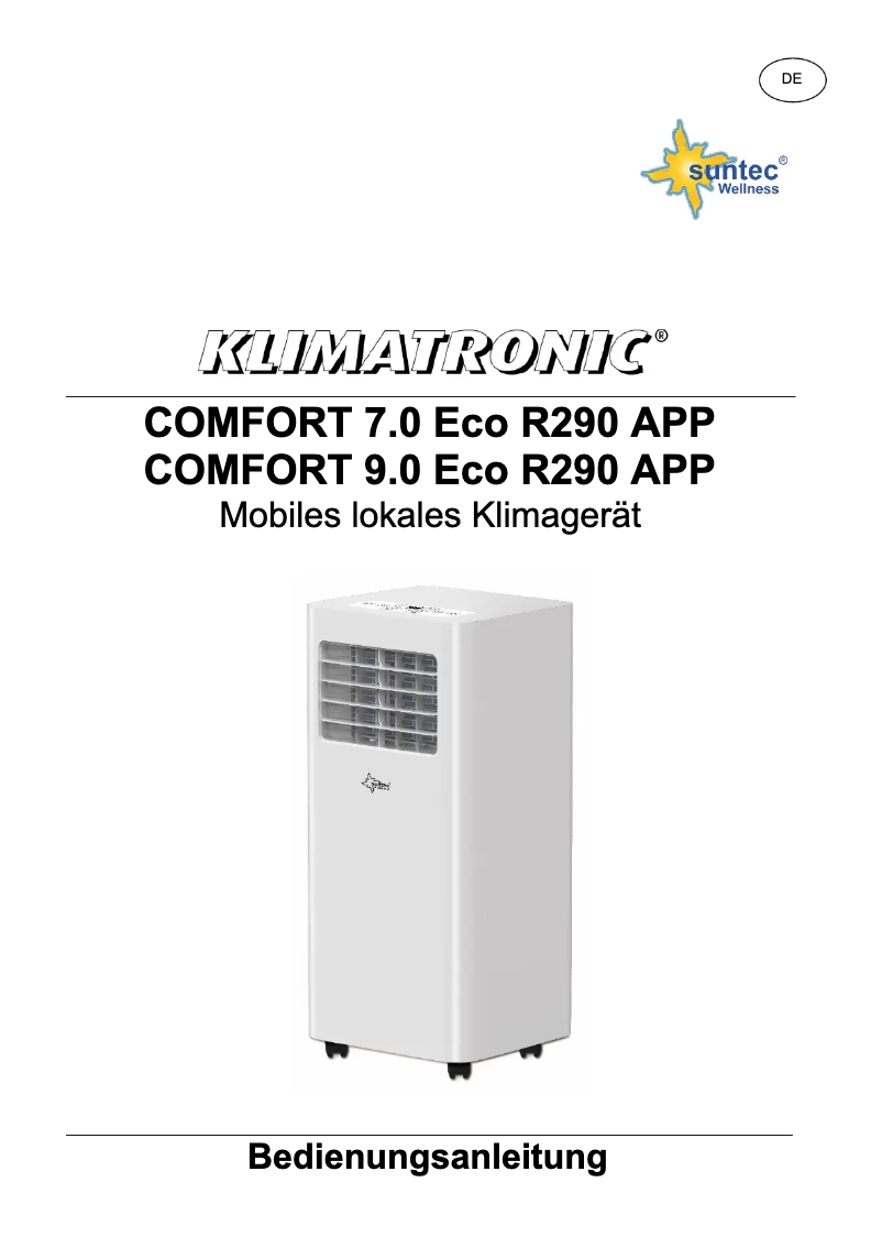 Image de la première page du manuel de l'appareil Comfort 9.0 Eco R290 App