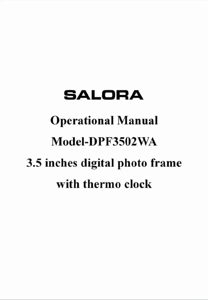 Page 1 de la notice Manuel utilisateur Salora DPF-3502WA