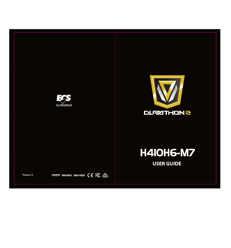 Page 1 de la notice Manuel utilisateur ECS H410H6-M7