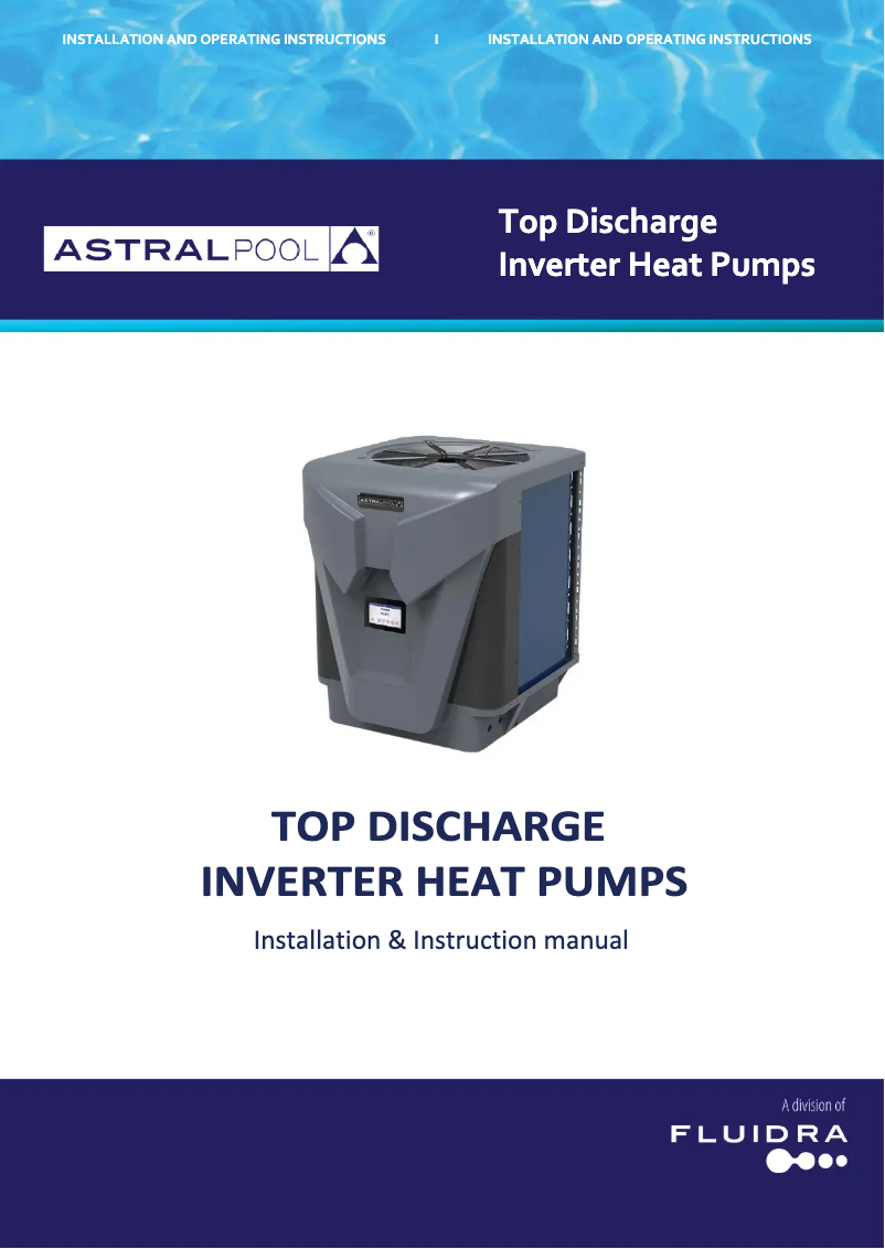 Page 1 de la notice Manuel utilisateur AstralPool iHPt168