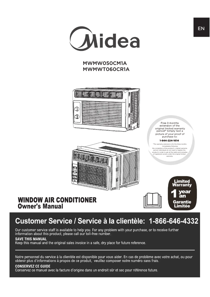 Página 1 del manual Manual de usuario Midea MWMWT060CR1A