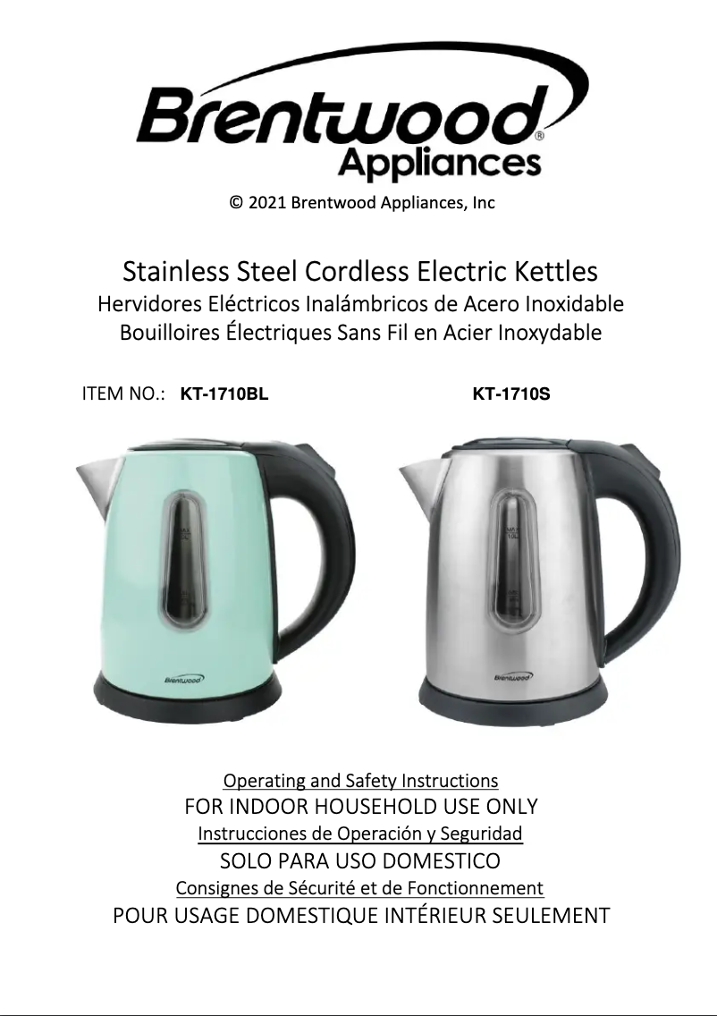 Image de la première page du manuel de l'appareil KT-1710BL