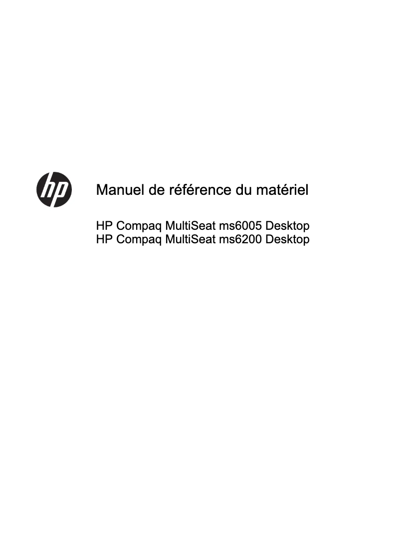 Image de la première page du manuel de l'appareil Compaq MultiSeat ms6005