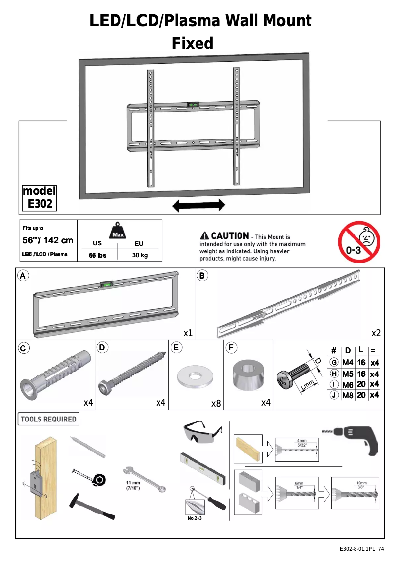 Imagen de la primera página del manual del dispositivo E302