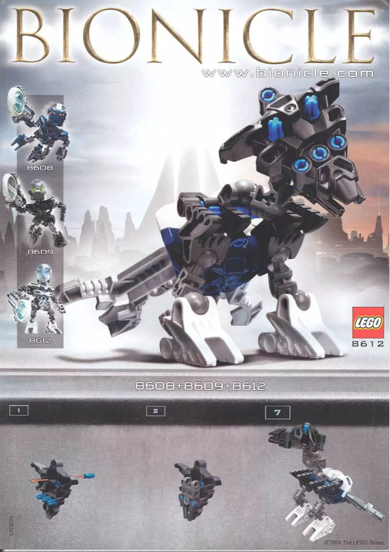 Image de la première page du manuel de l'appareil Bionicle 8612