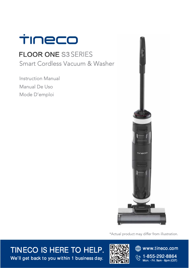 Page 1 de la notice Manuel utilisateur Tineco Floor One S3