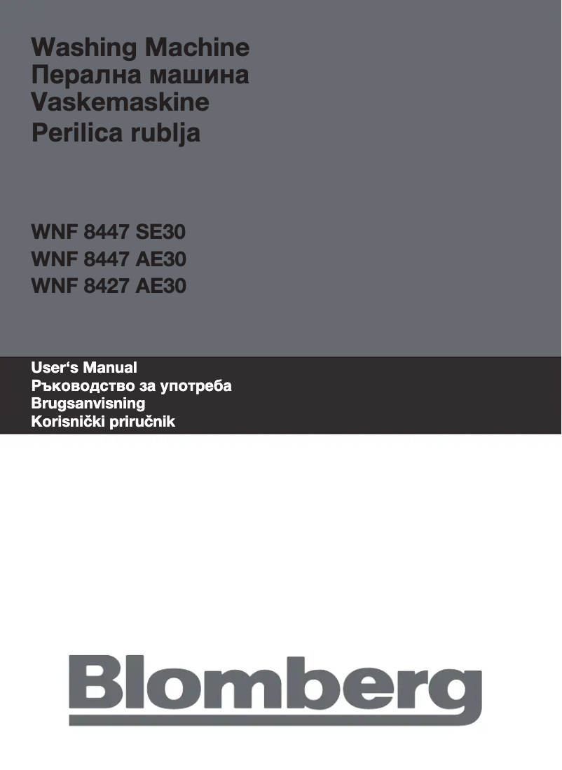 Page n°1 - Manuel utilisateur Blomberg WNF 8447 SE30