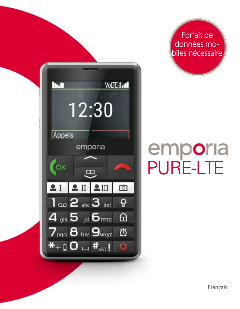 Page 1 de la notice Manuel utilisateur Emporia PURE-LTE