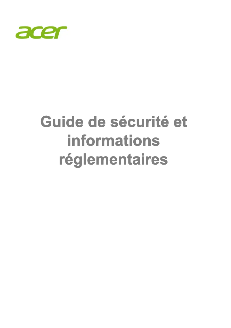 Page n°1 - Manuel utilisateur Acer Altos P530 F4