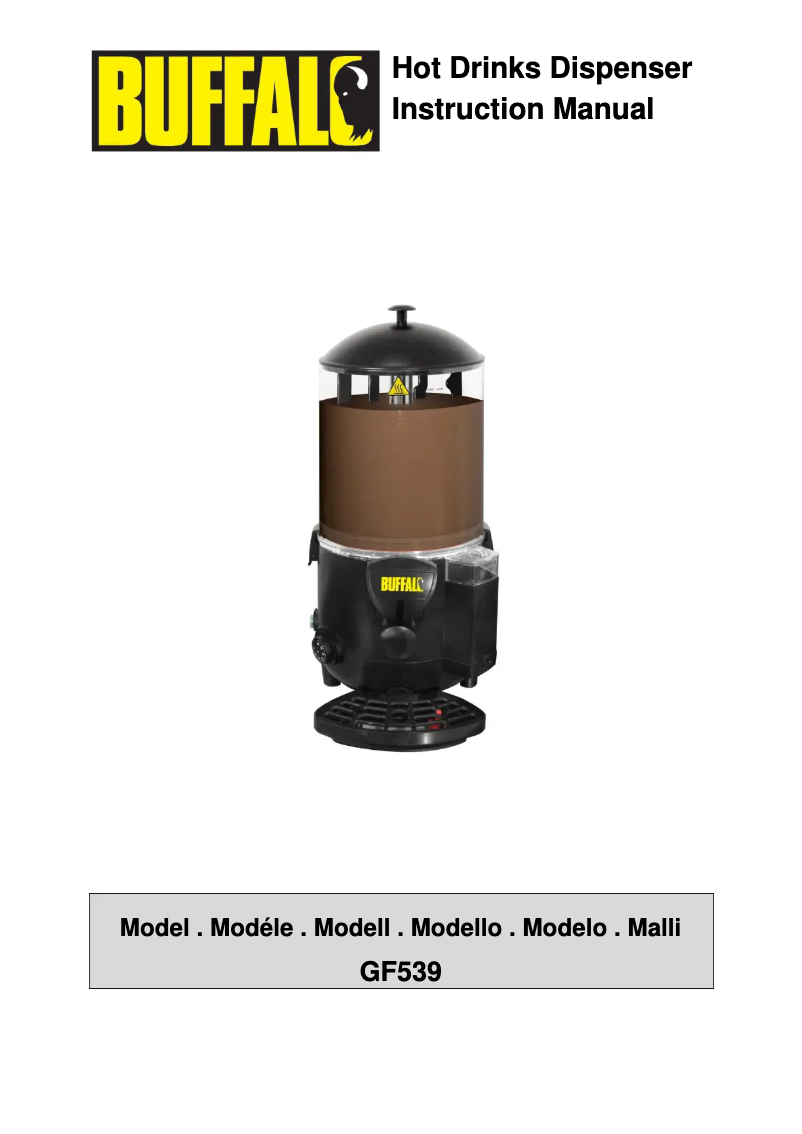 Image de la première page du manuel de l'appareil GF539