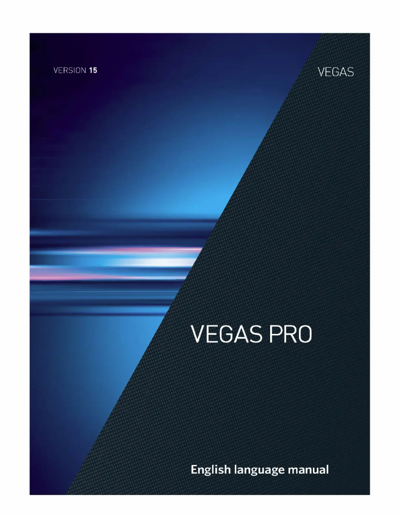 Page n°1 - Manuel utilisateur Sony Vegas Pro 15