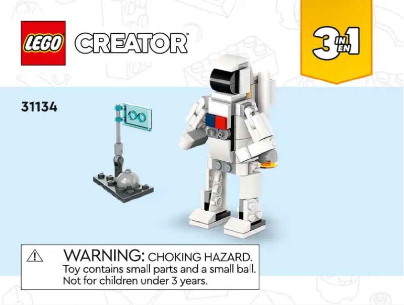 Page n°1 - Consignes visuelles Lego Creator 31134