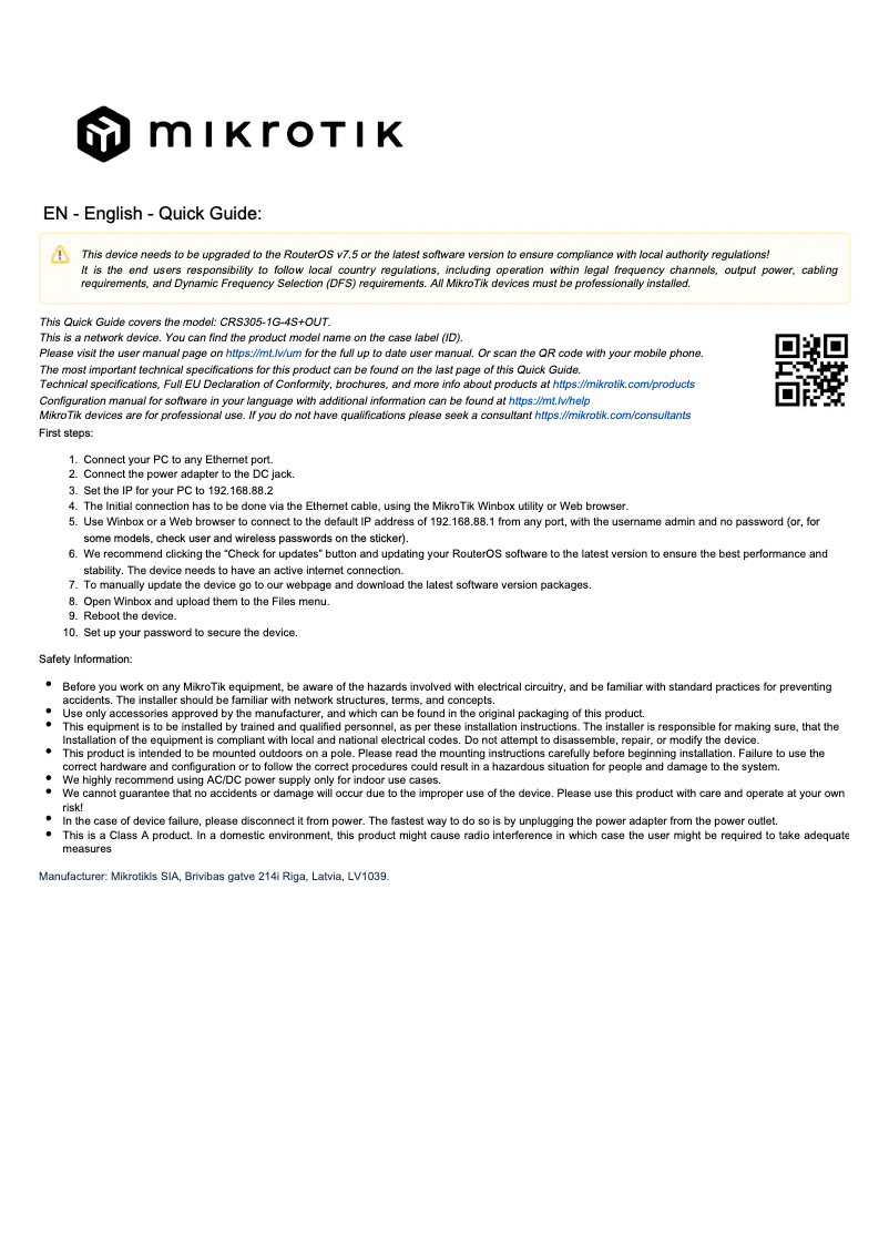 Image de la première page du manuel de l'appareil FiberBox Plus