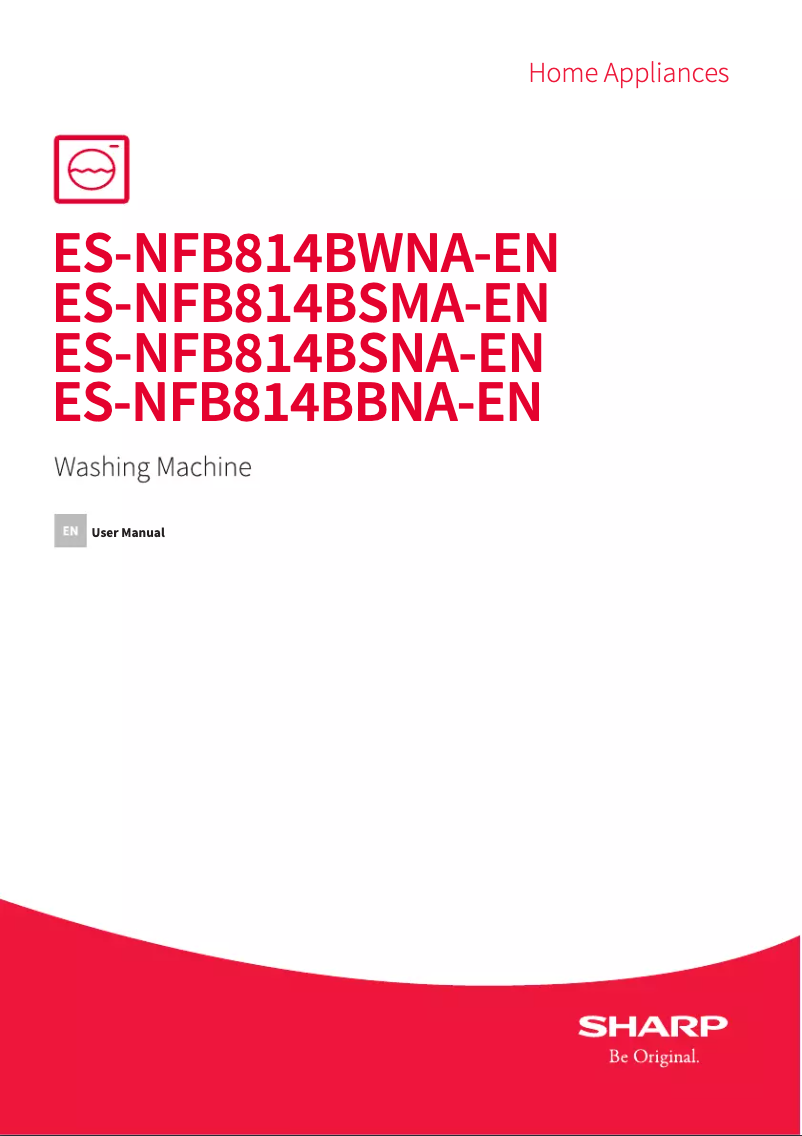 Image de la première page du manuel de l'appareil ES-NFB814BWNA-EN