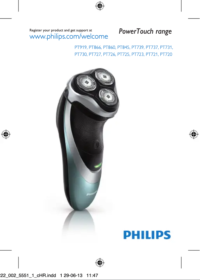 Page 1 de la notice Manuel utilisateur Philips PowerTouch YS511