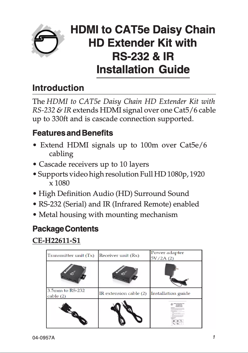 Image de la première page du manuel de l'appareil CE-H22711-S1