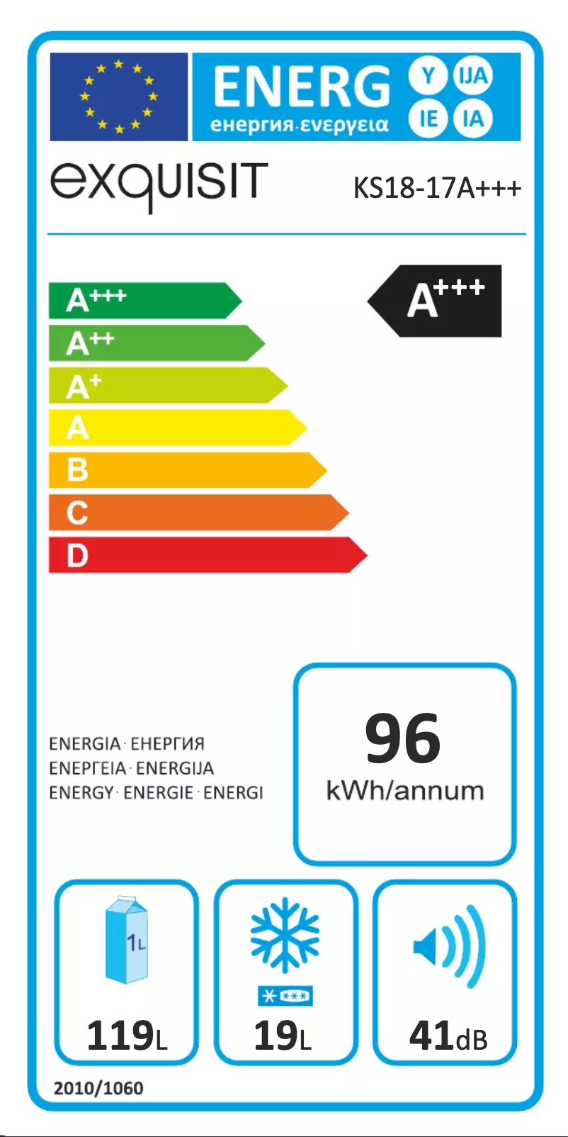 Page 1 of the manual User Manual Exquisit KS18-17A+++