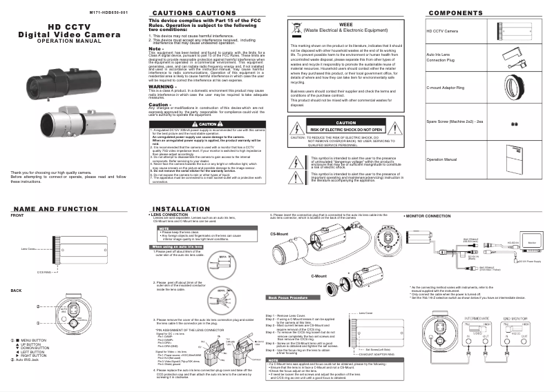 Page 1 de la notice Manuel utilisateur KT&C KPC-HDB650M