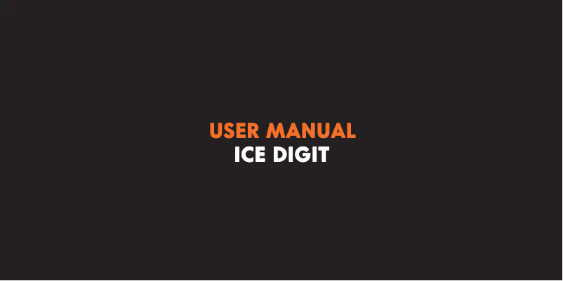 Page 1 de la notice Manuel utilisateur ICE Watch Digit