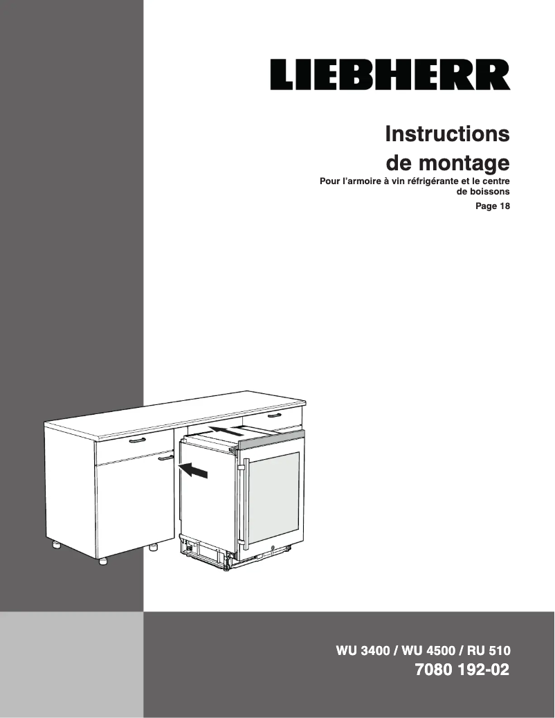 Page n°1 - Guide d'installation Liebherr UWKes 1762