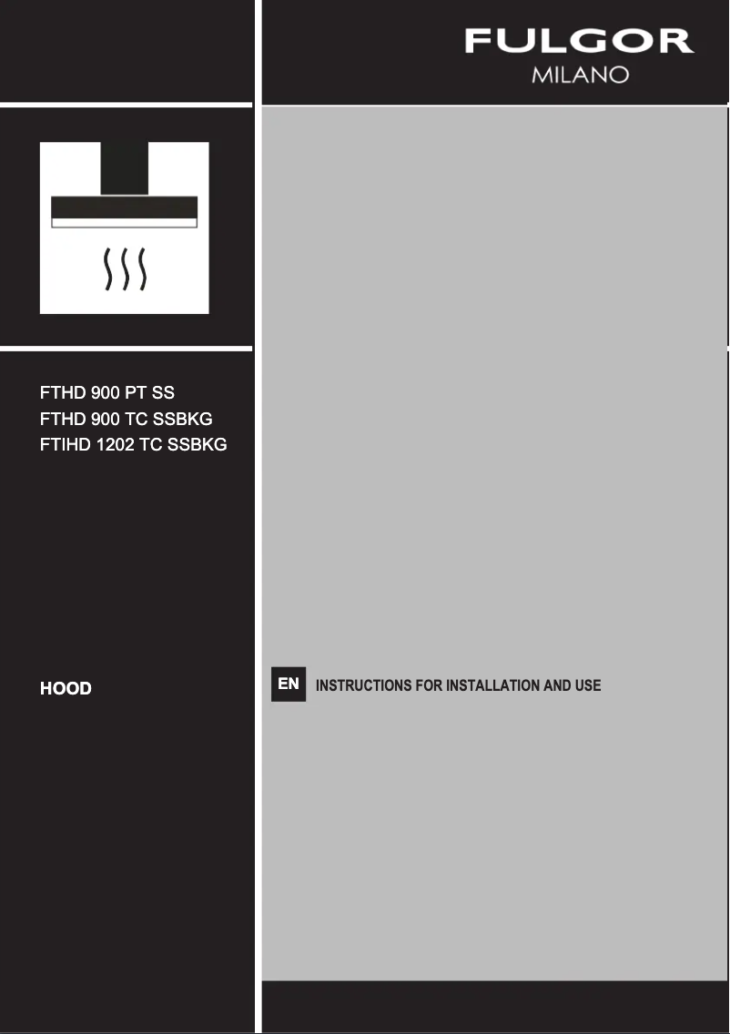 Page 1 de la notice Guide d'installation Fulgor Milano FTHD 1200 TC X