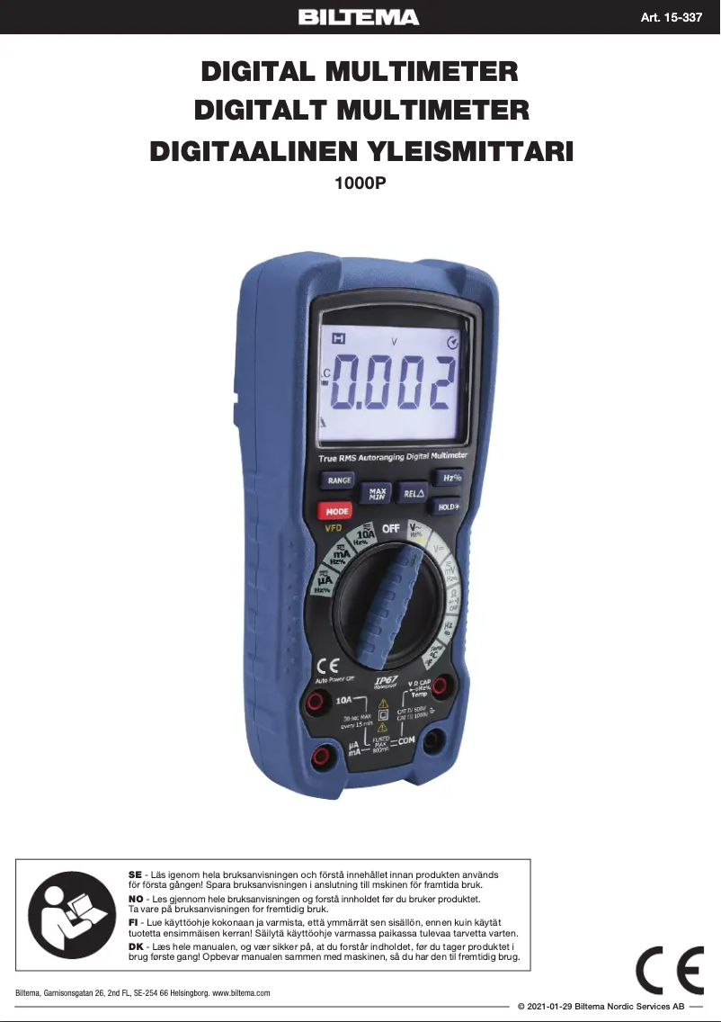 Image de la première page du manuel de l'appareil 15-337