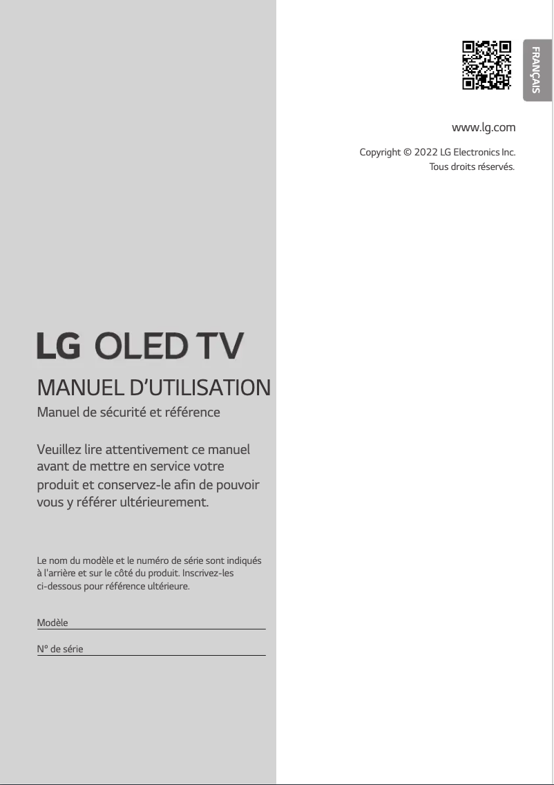 Image de la première page du manuel de l'appareil 65ART90E6QA