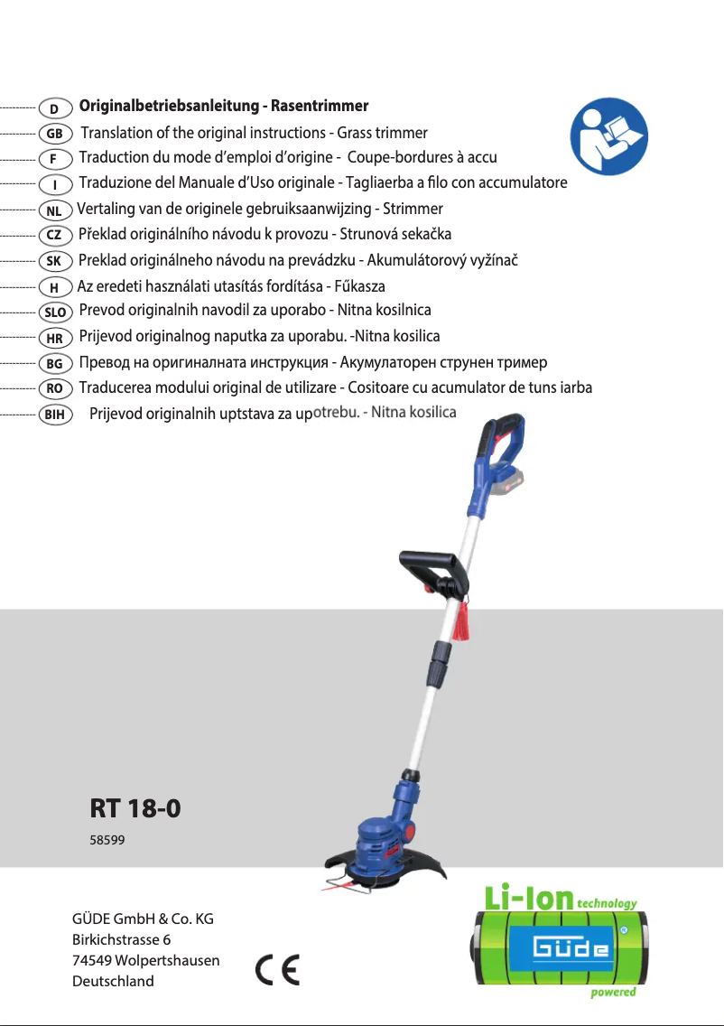 Image de la première page du manuel de l'appareil L 18