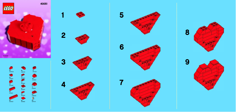 Page n°1 - Manuel utilisateur Lego Valentine.s Day Heart Box